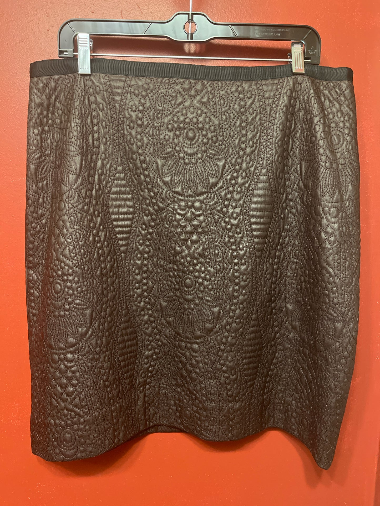 Size L Etcetera Dark Brown Tapestry Skirt