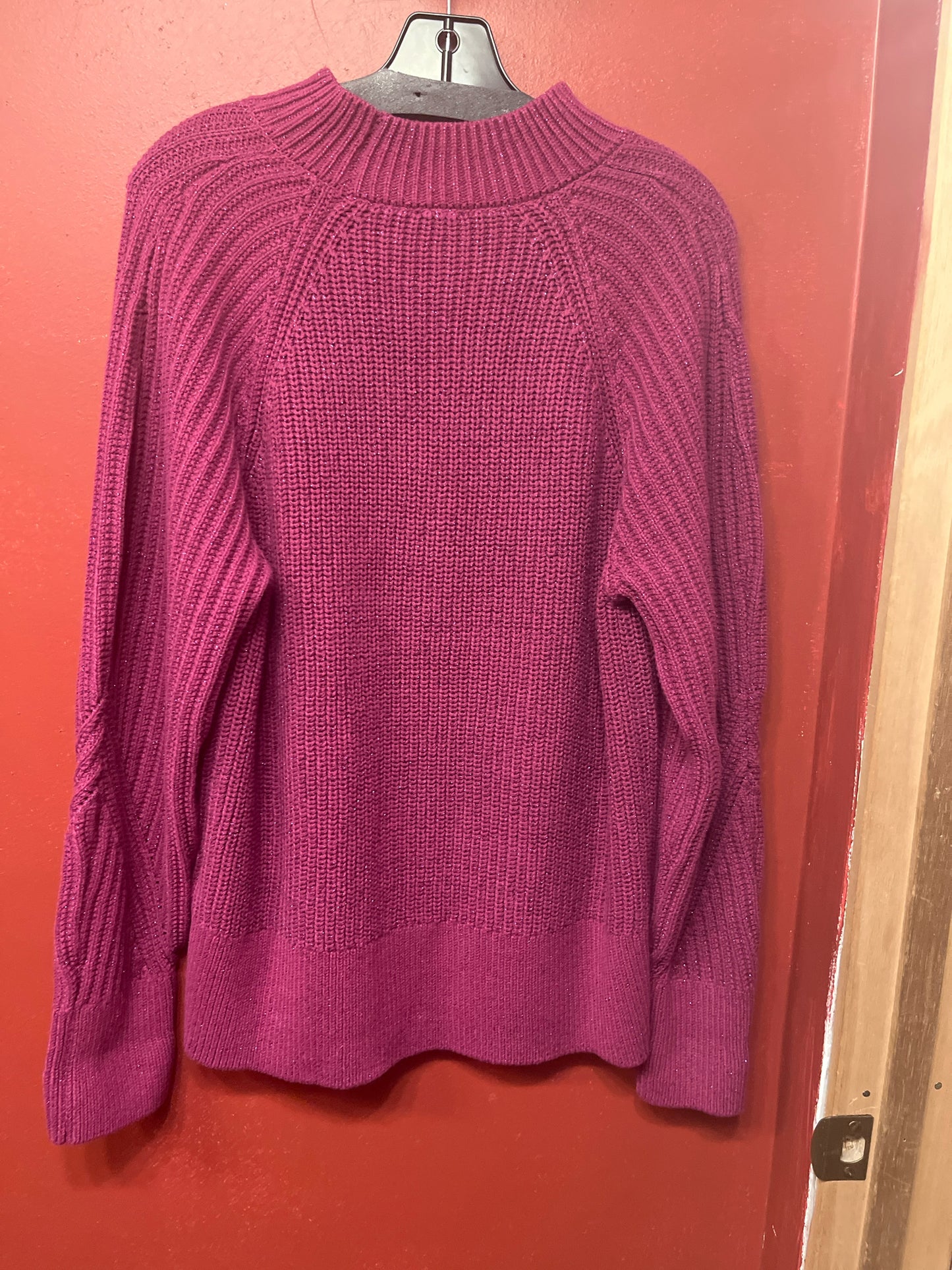 Size XXL INC Berry Cutouts Sparkle Sweater