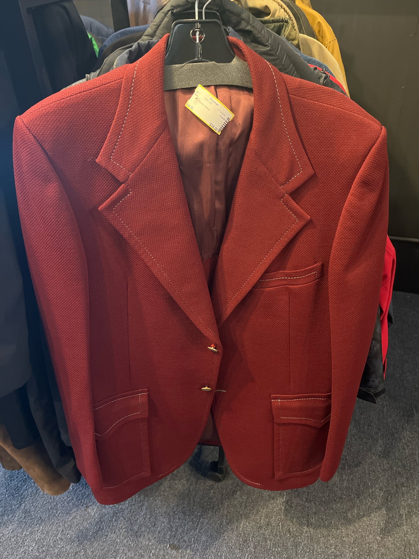 Size XL Phoenix Burgundy Blazer