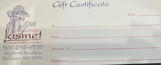 Gift Certificate