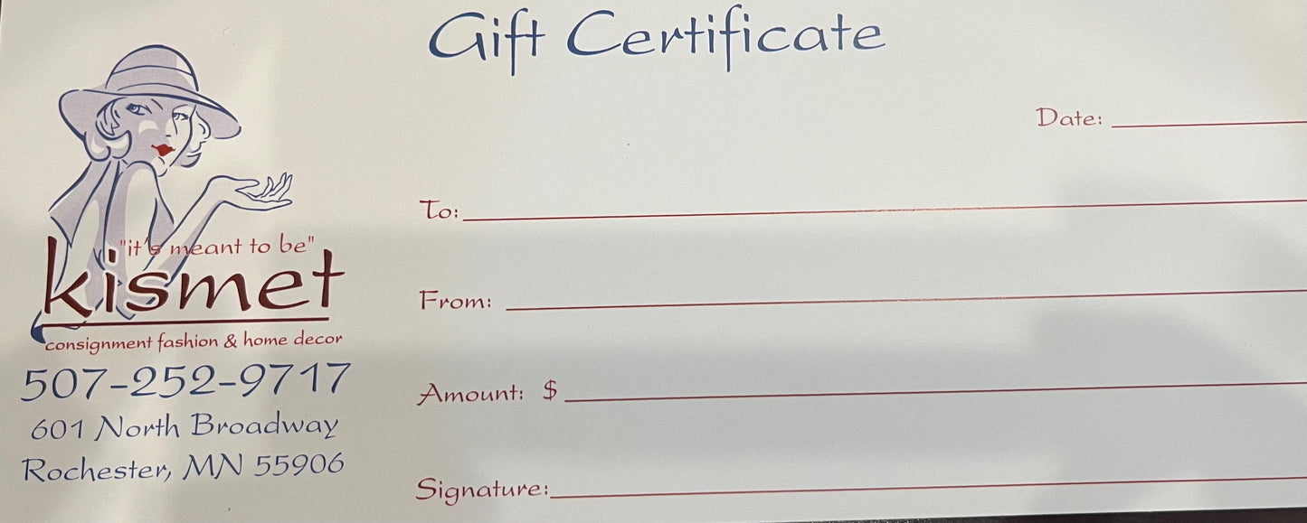 Gift Certificate